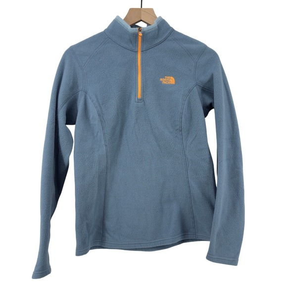 The‎ North Face Glacier Quarter Zip Pullover Fleece Blue Women M 1/4 Zip Light - Picture 1 of 7